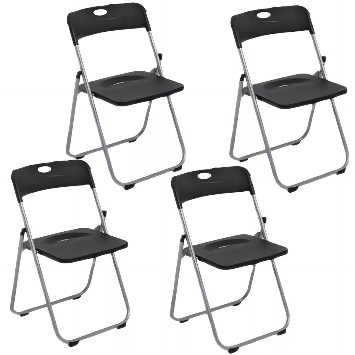 YOMYM - Set De 4 Sillas Plegables Refuerzo Artdiy Para Camping Jardín Eventos