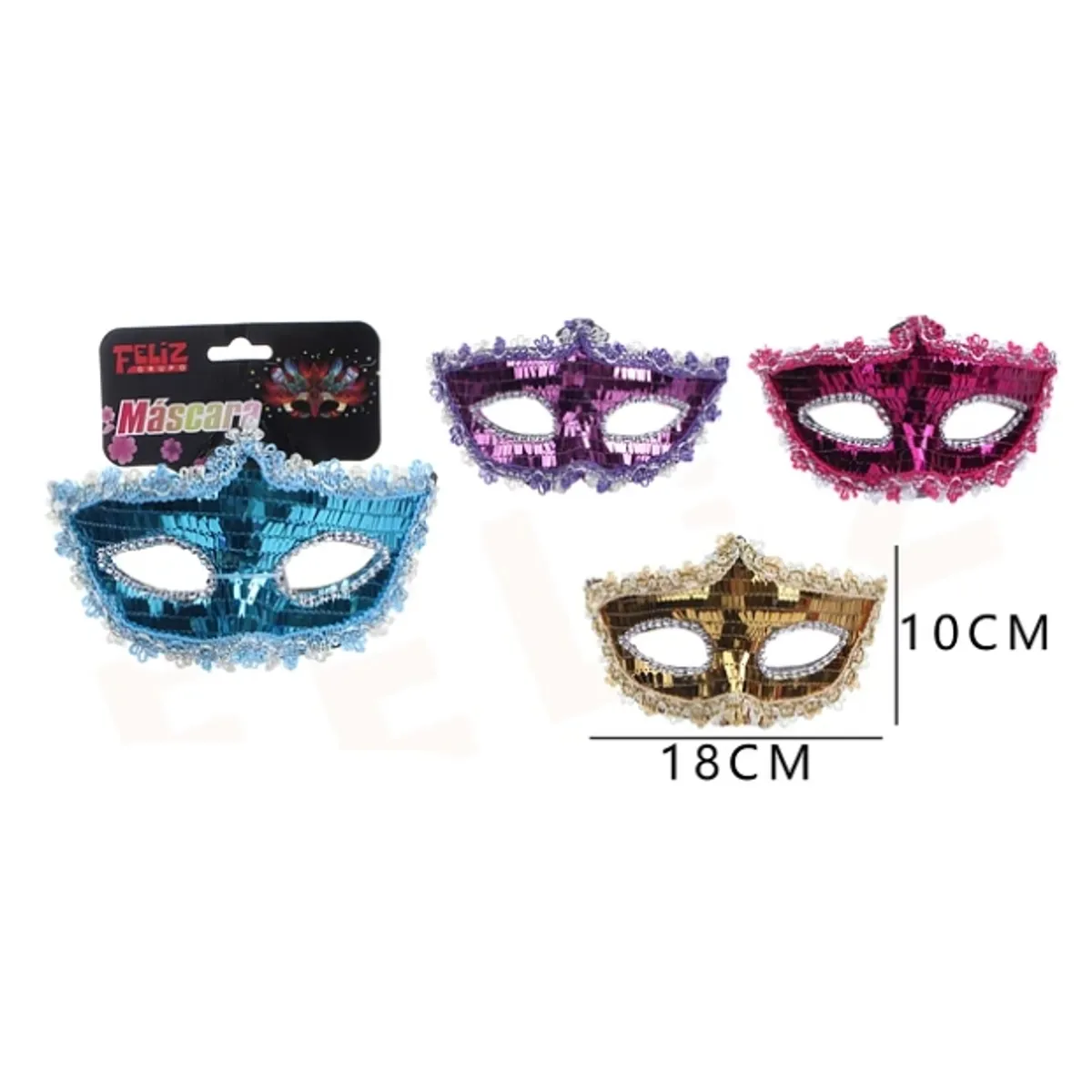 GENERICO - Antifaz Lentejuelas De 10x18 Cm