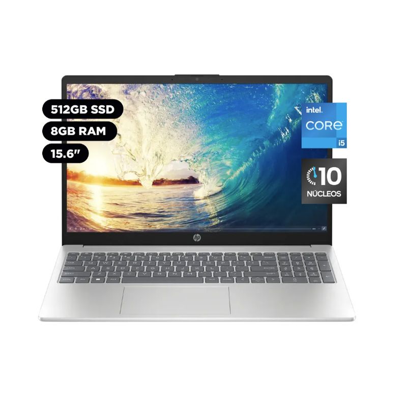 HP - Notebook HP Intel Core i5 13va Gen, 8GB, 512GB, 15,6" Win 11