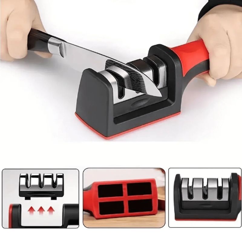GENERICO - Afilador De Cuchillo De Cocina Portátil Manual