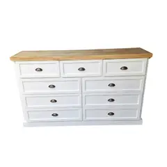 CASAHOGGAR - Comoda Rustica Bicolor 150 Blanca
