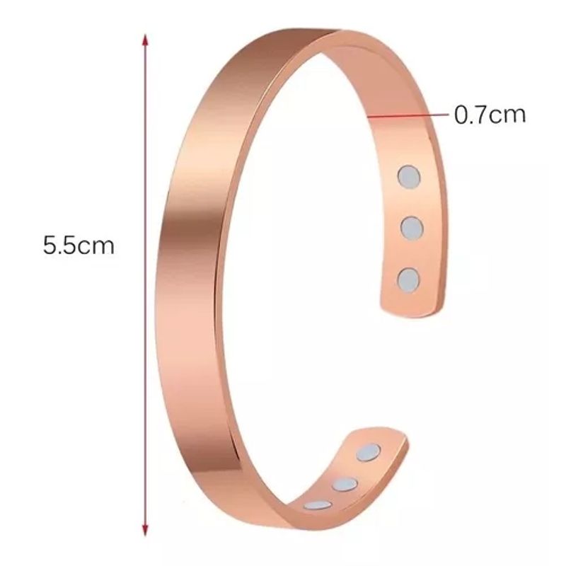GENERICO - Pulsera Cobre Brazalete De Cobre Ajustable Elegante
