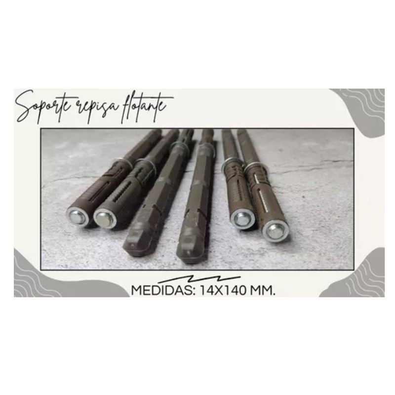GENERICO - Soporte Oculto Repisa Flotante 140 X 14 Mm (Pack 6 Und)