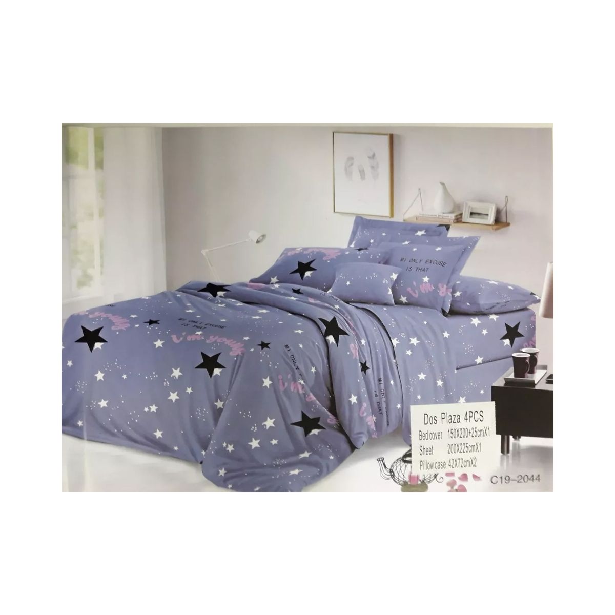 GENERICO - Juego De Sábanas Estampadas 2 Plazas  - 4 Piezas