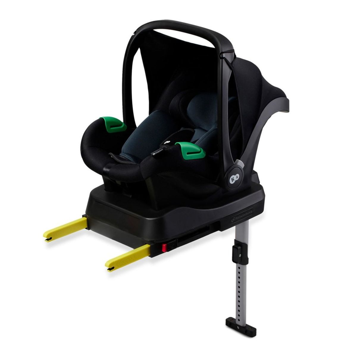 KINDERKRAFT - Coche Travel System Moov 3en1 Gris + Base Isofix KINDERKRAFT