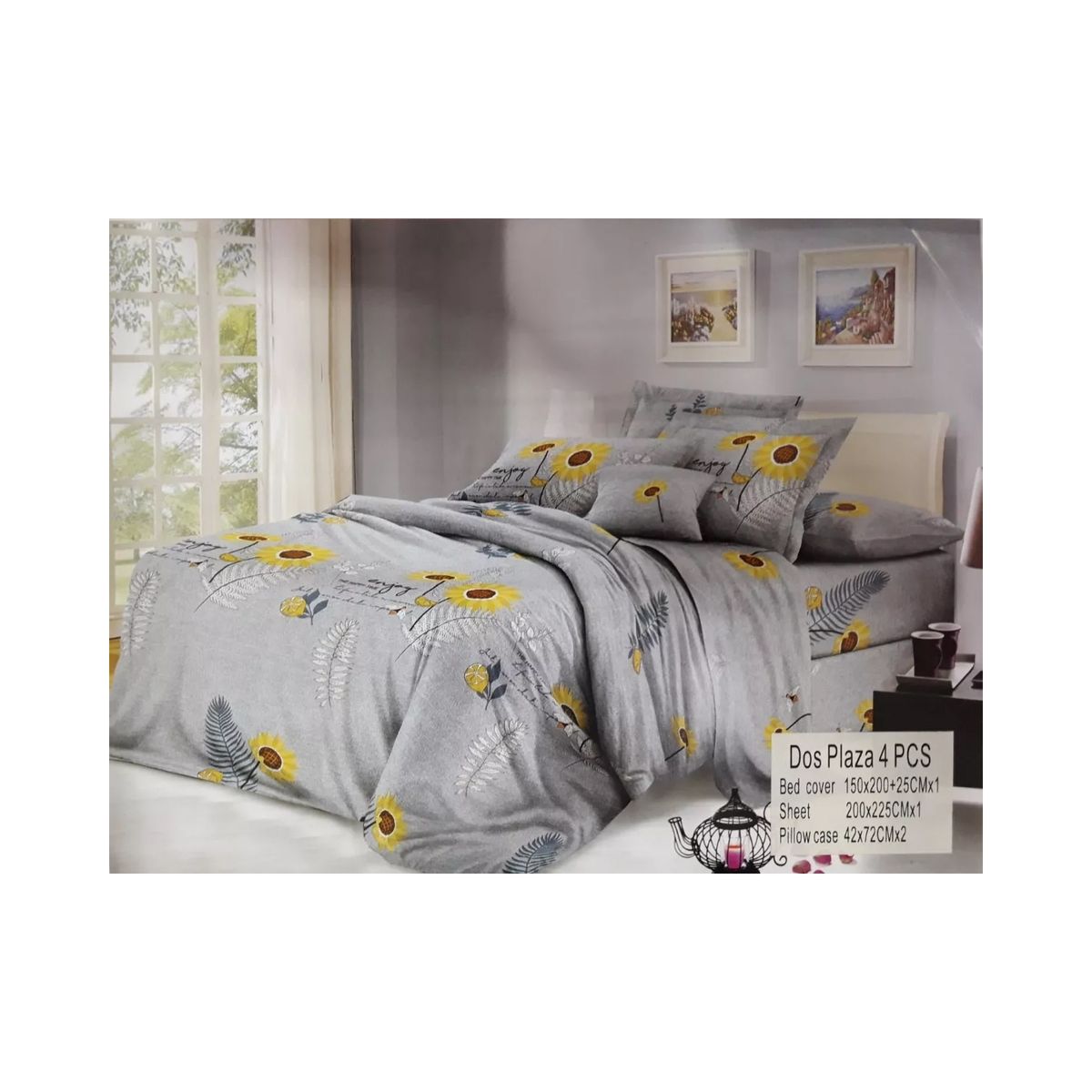 GENERICO - Juego De Sábanas Estampadas 2 Plazas  - 4 Piezas