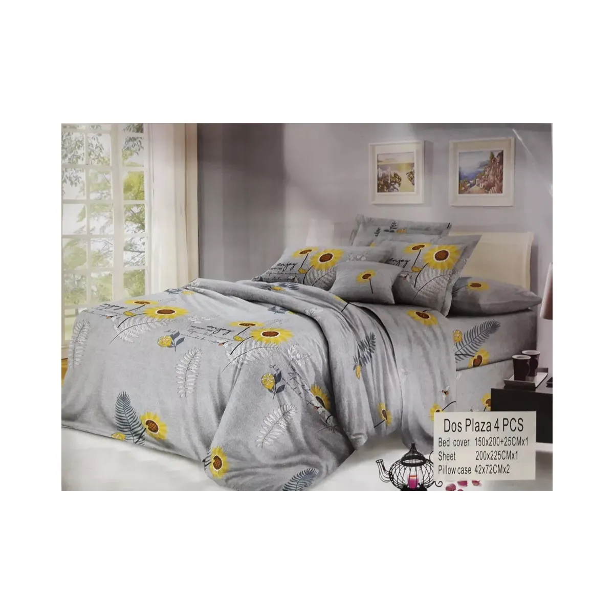 GENERICO - Juego De Sábanas Estampadas 2 Plazas  - 4 Piezas