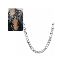 GENERICO - Collar Cadena Hombre Acero Inoxidable Grumet 8mm 60cm