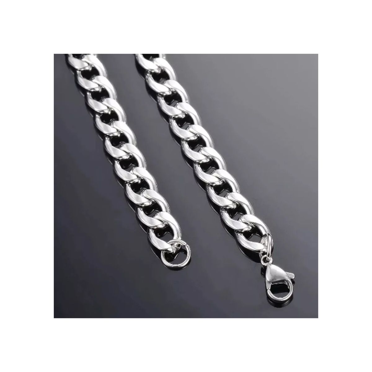 GENERICO - Collar Cadena Hombre Acero Inoxidable Grumet 7mm 60cm