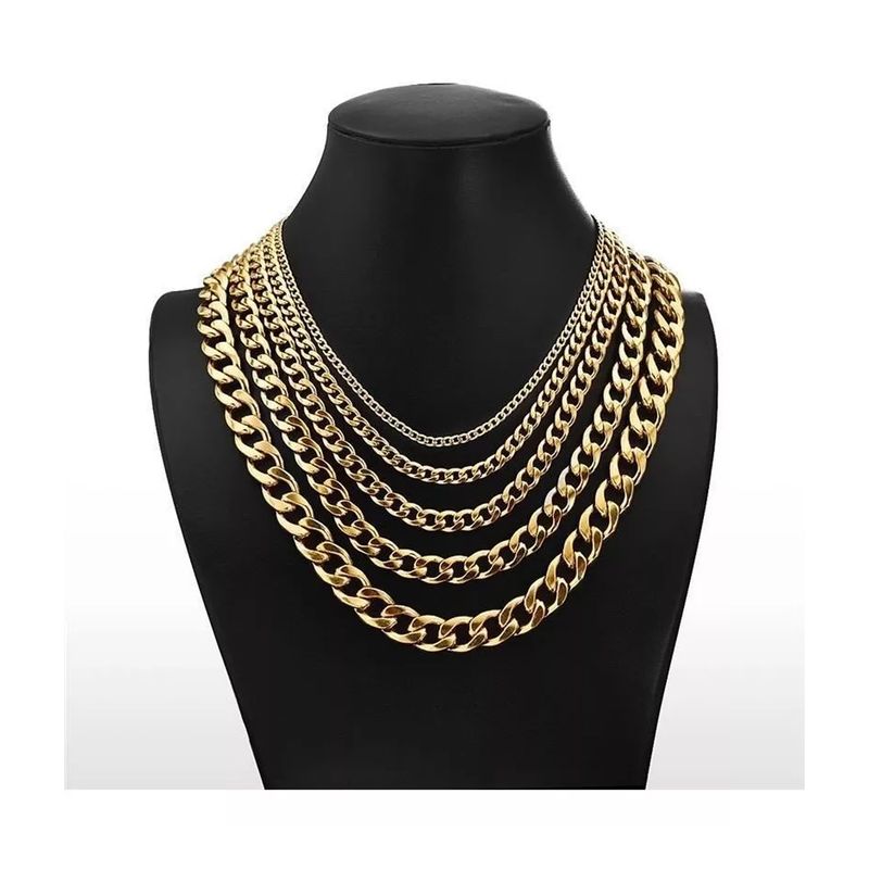 GENERICO - Collar Cadena Hombre Acero Inoxidable Grumet 7mm 60cm