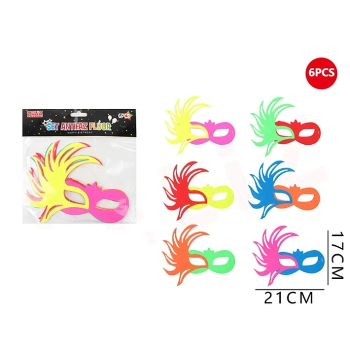 GENERICO - Set Antifaz Fluor 2117 Cm