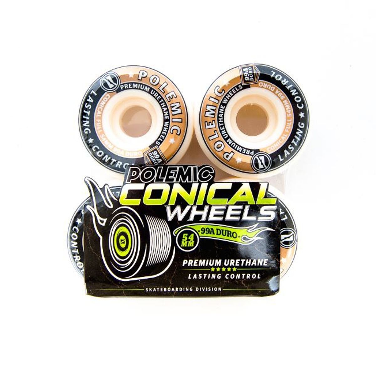 POLEMIC - Ruedas Skate Ruedas Cónicas 54mm Dureza 99a - Polemic