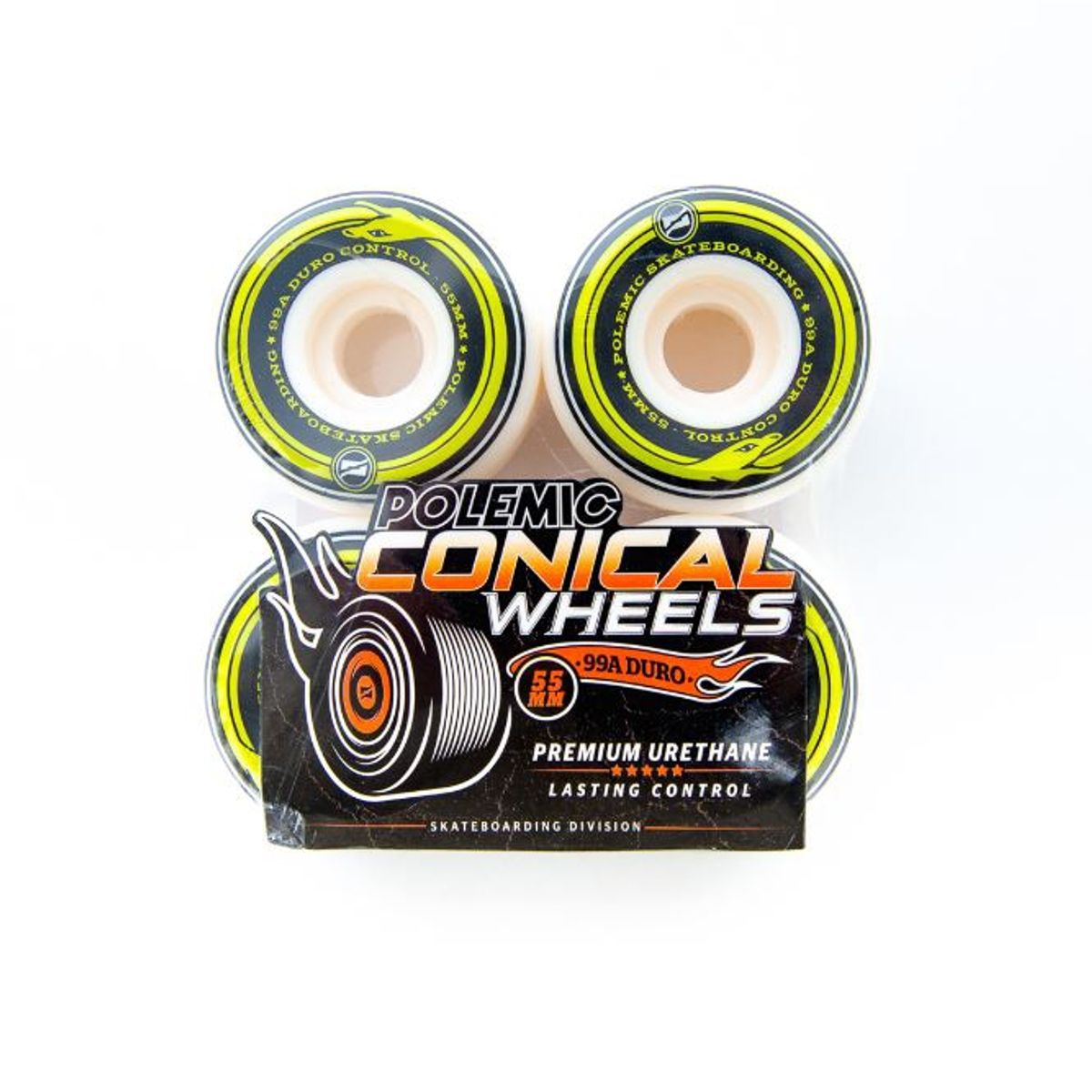 POLEMIC - Ruedas Skate Ruedas Cónicas 55mm Dureza 99a - Polemic