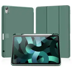 GENERICO - Funda Clear Case para iPad 10.2 Verde con Pencil Slot