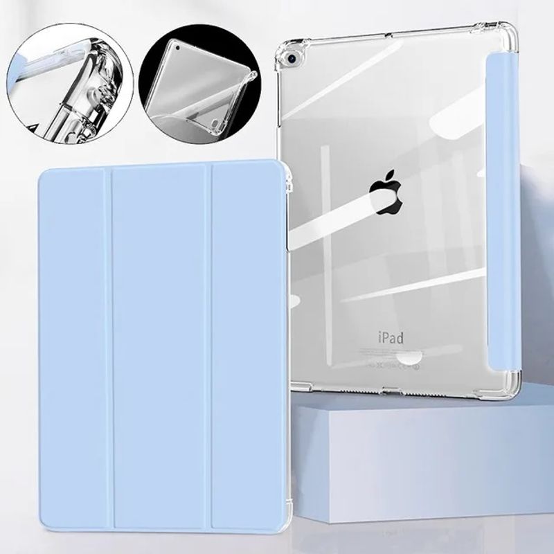 GENERICO - Funda Para IPad Clear Case 10.2 Celeste