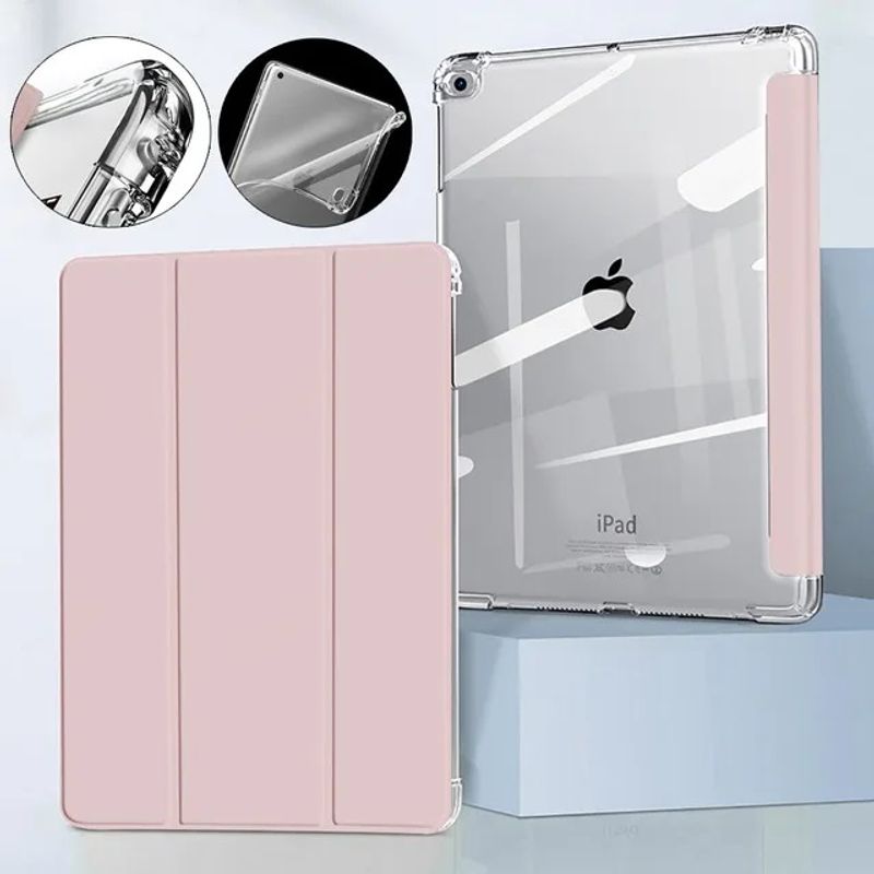 GENERICO - Funda Para IPad Clear Case 10.2 Rosado