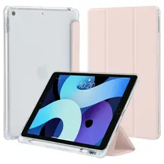 GENERICO - Funda Para IPad Clear Case 10.2 Rosado con Pencil Slot