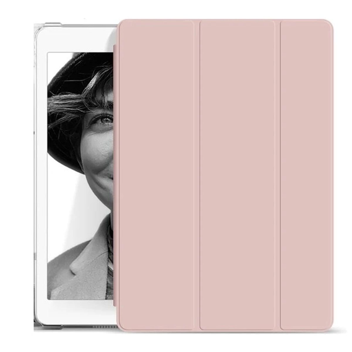 GENERICO - Funda Para IPad Clear Case 10.2 Rosado con Pencil Slot