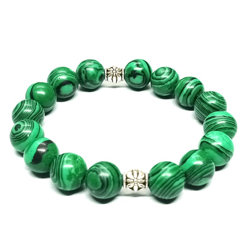 GENERICO - Pulsera Malaquita – Piedra Natural 10 mm