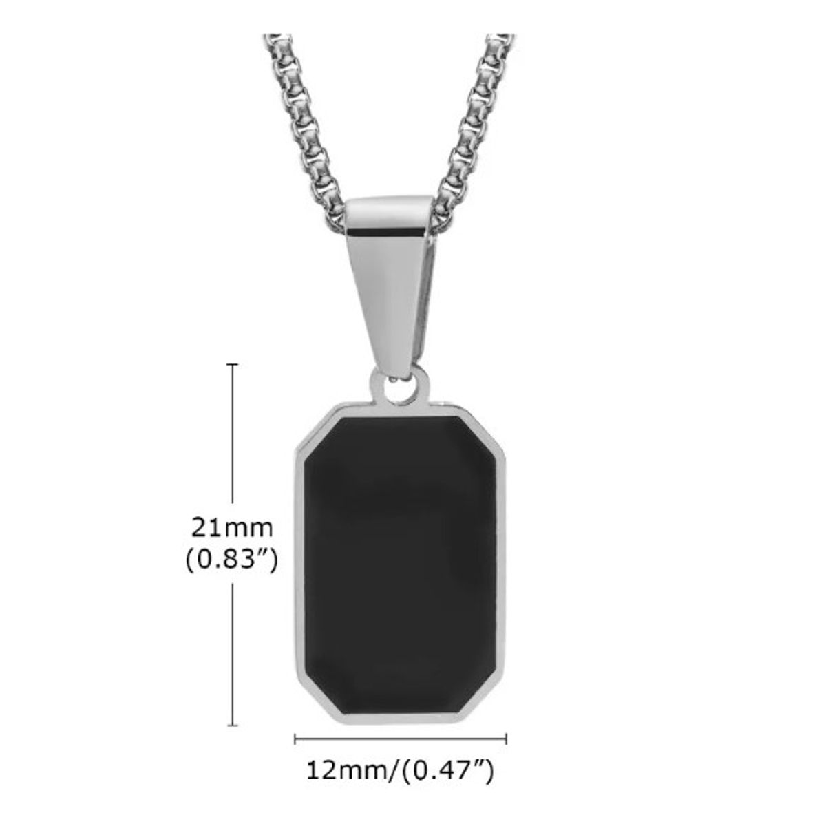 GENERICO - Cadena Placa Collar Grumet Acero Inoxidable Hombre 2 En 1 Plateado
