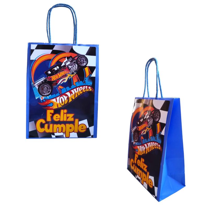 GENERICO - Bolsas para Dulces Temática Hot wheels 12u