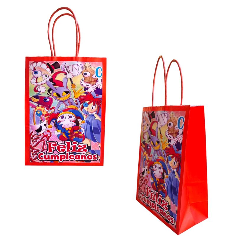 GENERICO - Bolsas para Dulces Temática Digital Circus 12u