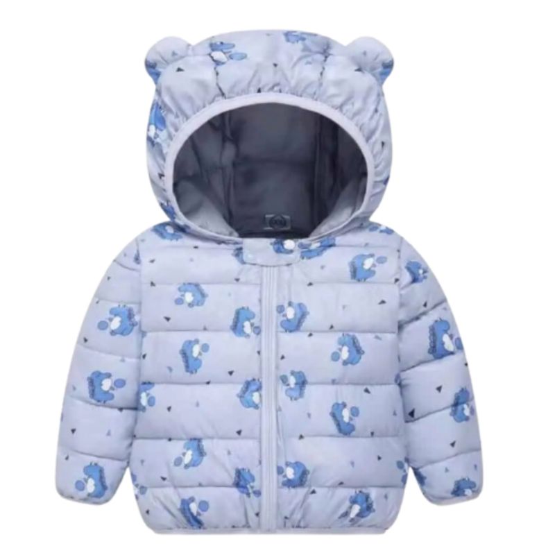JUMP KIDS - Parka Con Capucha Y Mangas Larga Niña Dinosaurio Azul Jump Kids.