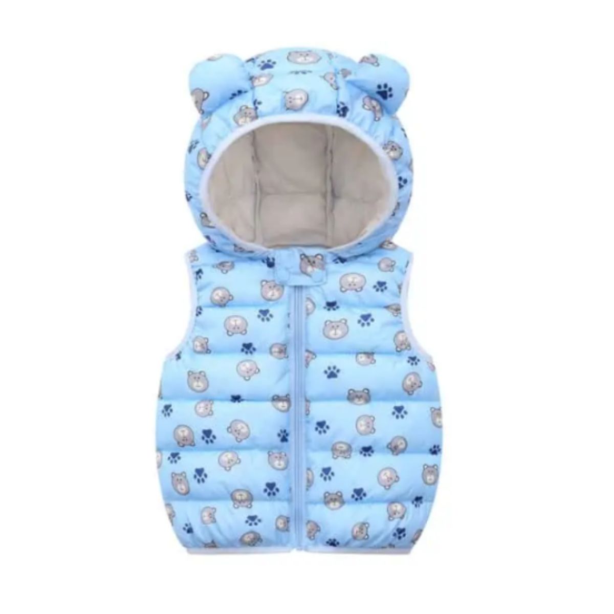 JUMP KIDS - Parka Con Capucha Sin Mangas Niño Oso Azul Claro Jump Kids