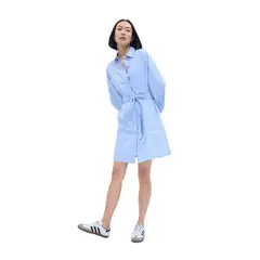 GAP - Vestido Camisero Mujer Celeste