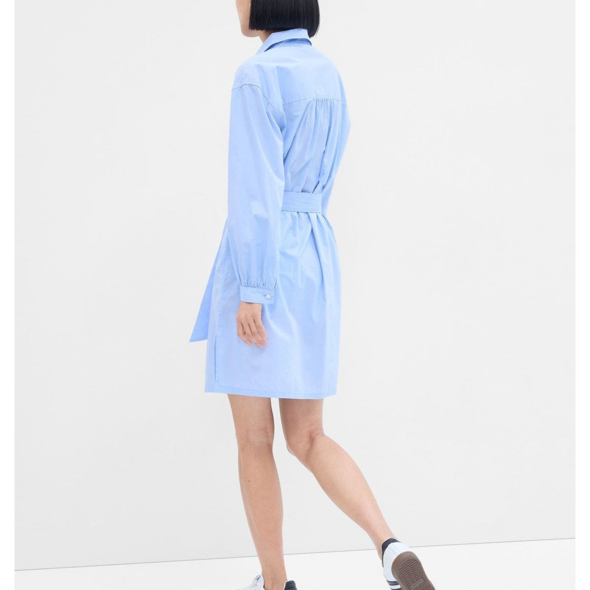 GAP - Vestido Camisero Mujer Celeste