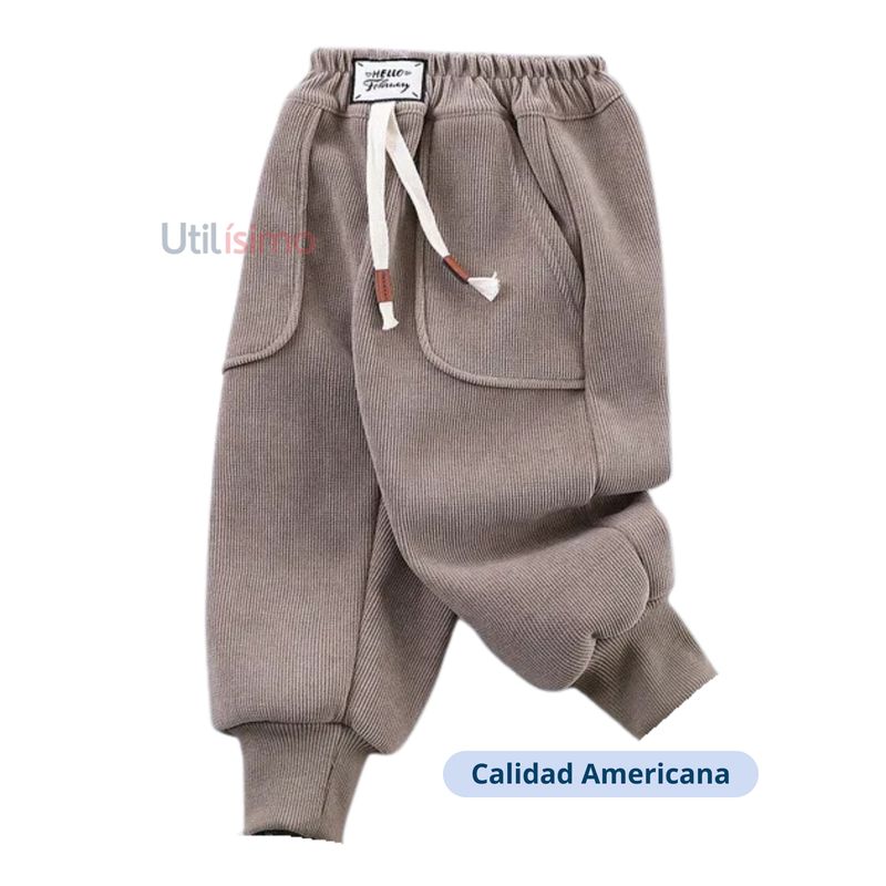 JUMP KIDS - Pantalón de Cotele Frizados Con Chiporro Niño Marrón Jump Kids