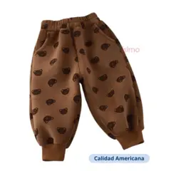 JUMP KIDS - Pantalón Estampado Polar Termico Niño Marrón