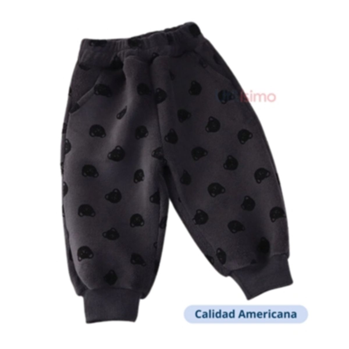 JUMP KIDS - Pantalón Estampado Polar Termico Niño Negro Jump Kids