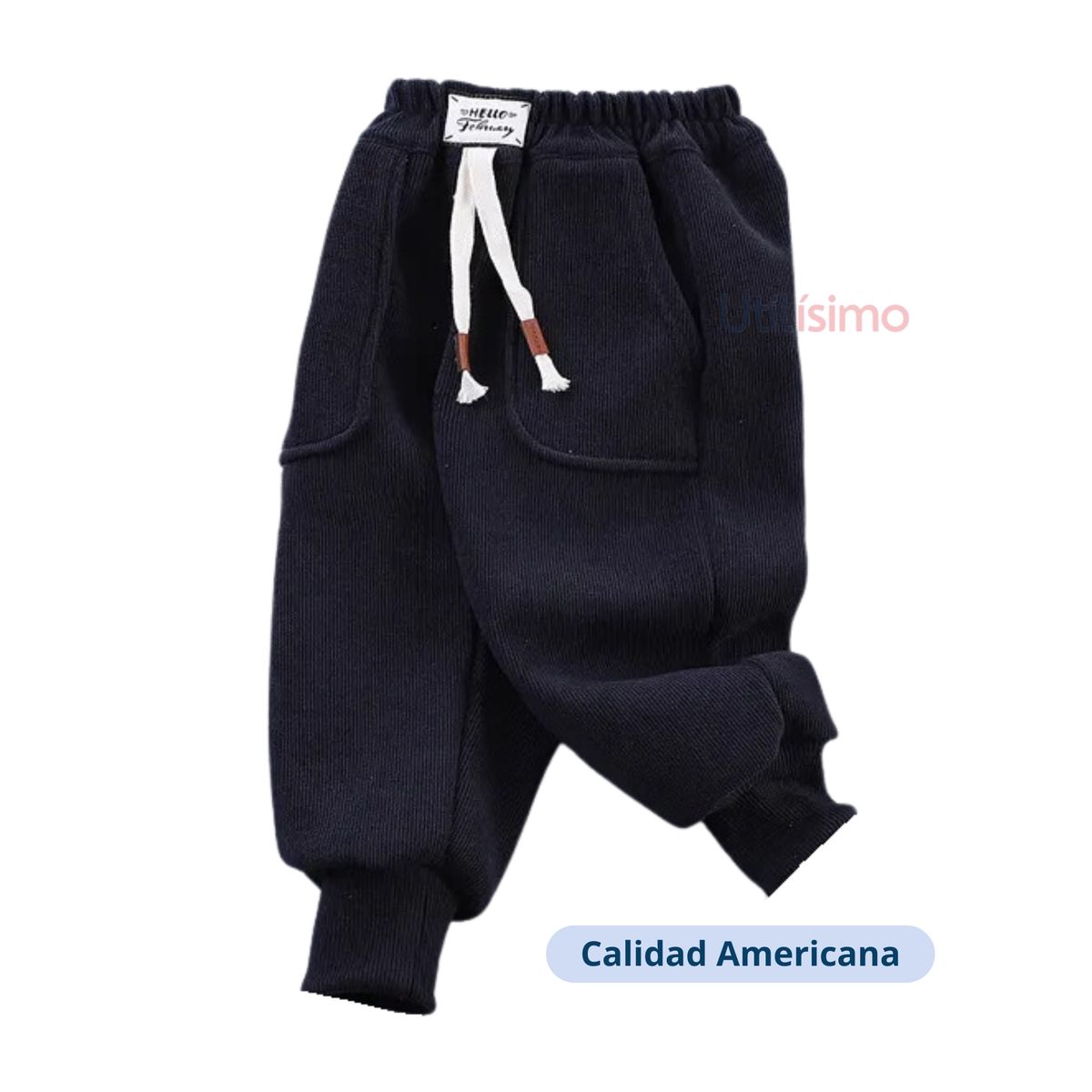 JUMP KIDS - Pantalón de Cotele Frizados Con Chiporro Niño Azul Oscuro Jump Kids