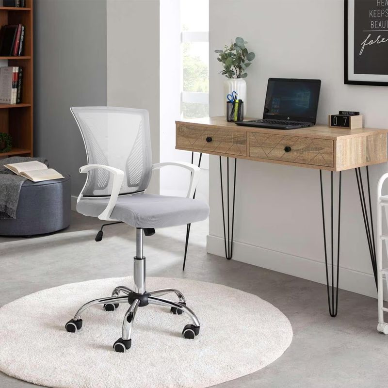 RELAN - Silla de Escritorio Ergonómica Top Living Burdeos Gris
