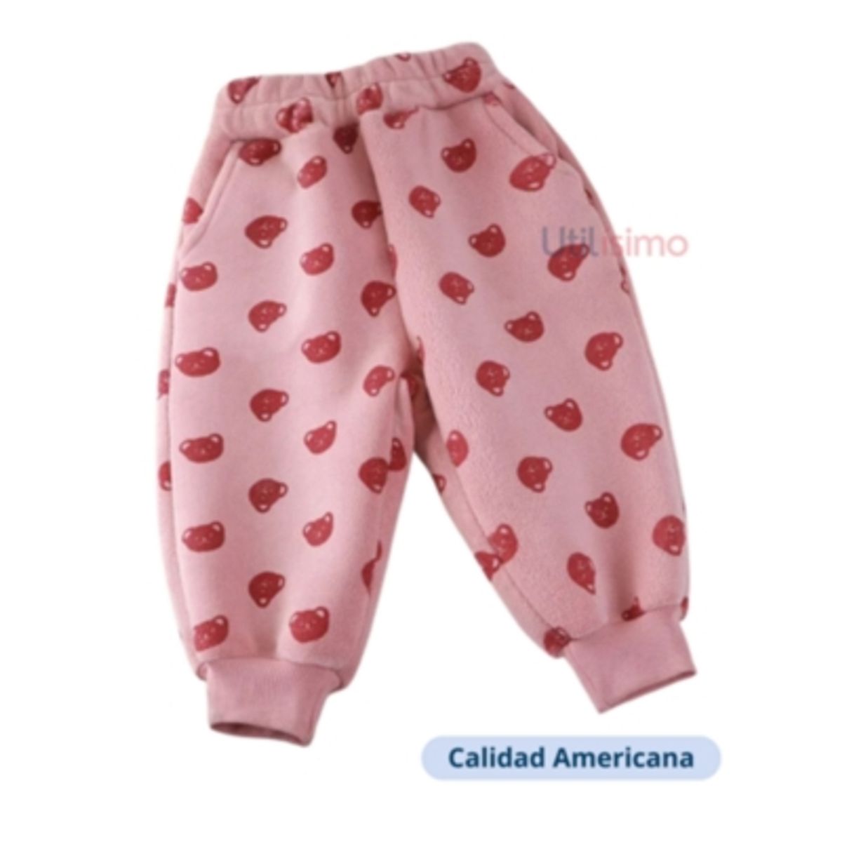 JUMP KIDS - Pantalón Estampado Polar Termico Niña Rosa Jump Kids