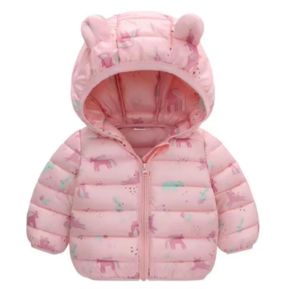 JUMP KIDS - Parka Con Capucha Y Mangas Larga Niña Ponys Rosa Jump Kids