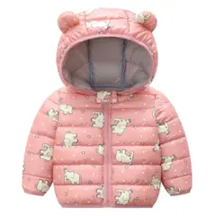JUMP KIDS - Parka Con Capucha Y Mangas Larga Niña Elefante Coral Claro