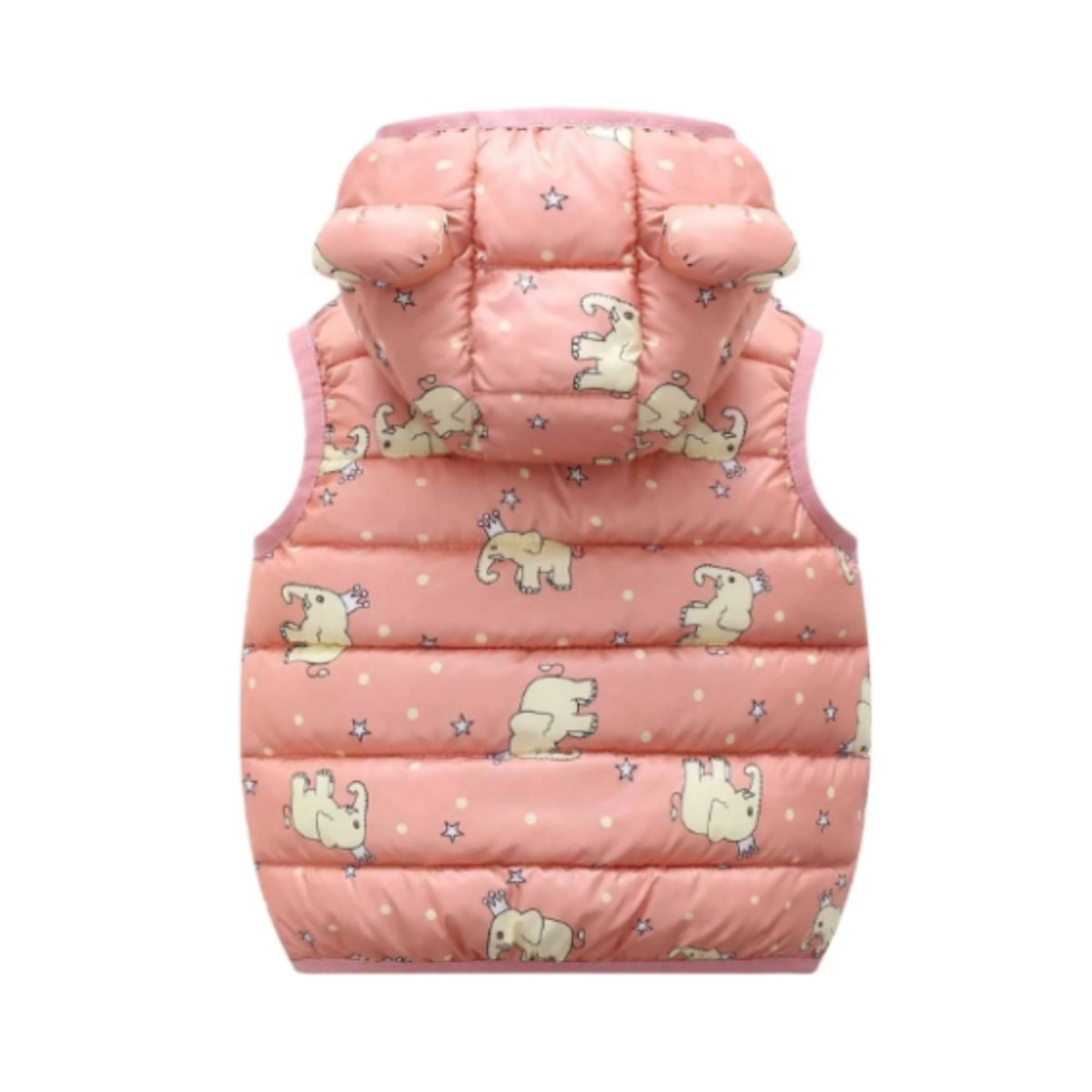 JUMP KIDS - Parka Con Capucha Sin Mangas Niña Elefante Coral Jump Kids