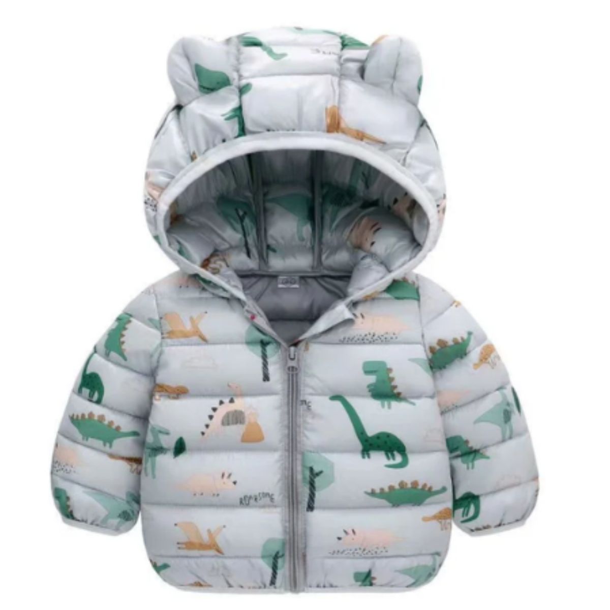 JUMP KIDS - Parka Con Capucha Y Mangas Larga Niño Dinosaurio Gris Jump Kids