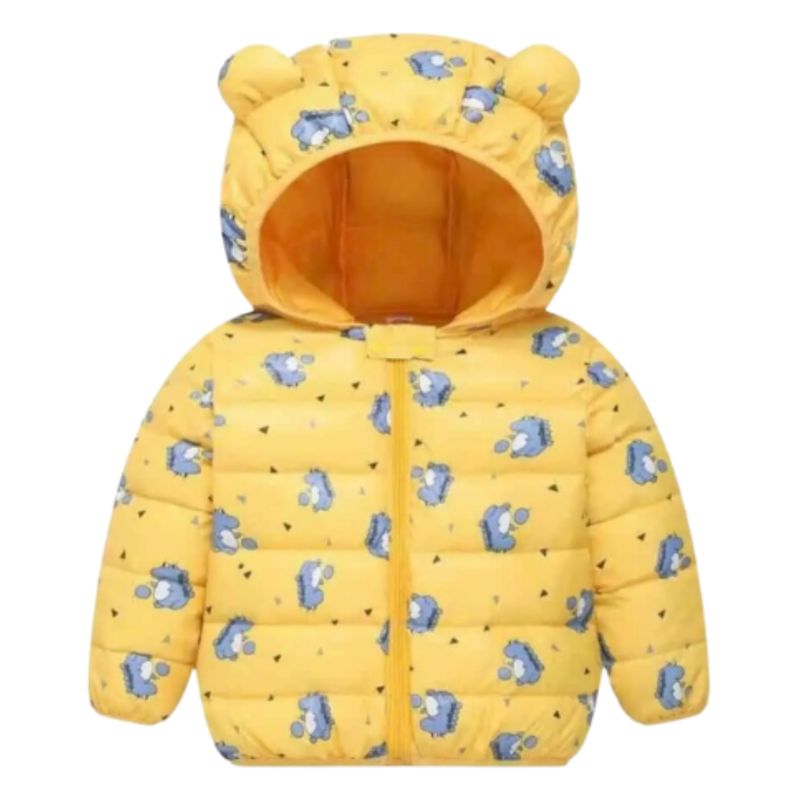 JUMP KIDS - Parka Con Capucha Y Mangas Larga Niño Dinosaurio Amarillo Jump Kids