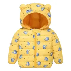 JUMP KIDS - Parka Con Capucha Y Mangas Larga Niño Dinosaurio Amarillo