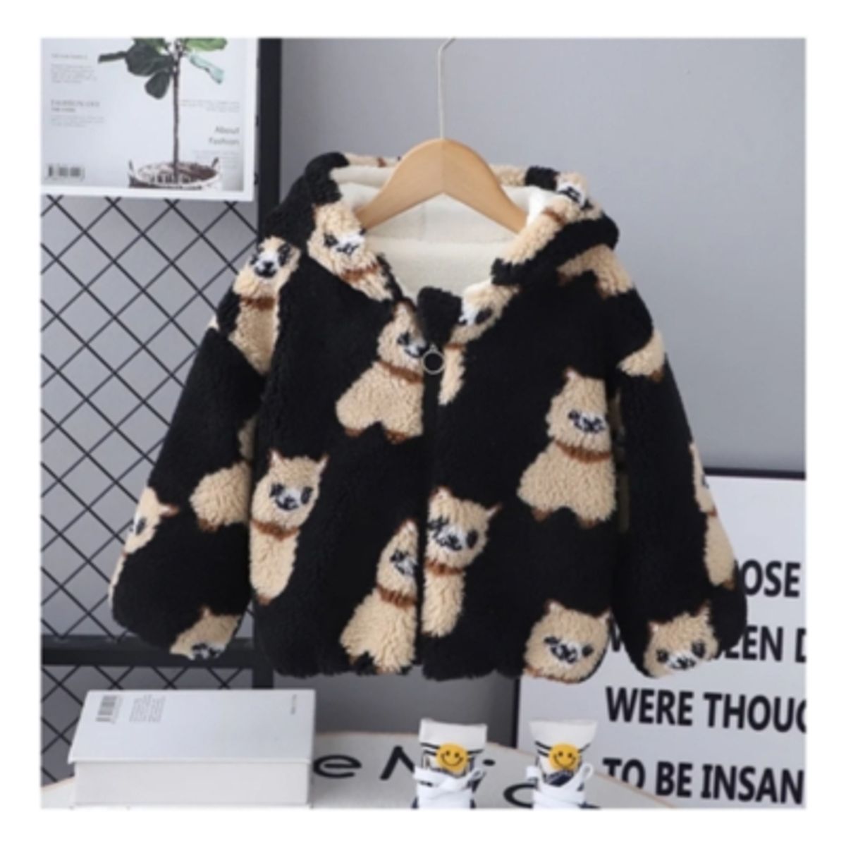 JUMP KIDS - Chaqueta Peluda Forrada en Chiporro Unisex Negro Jump Kids