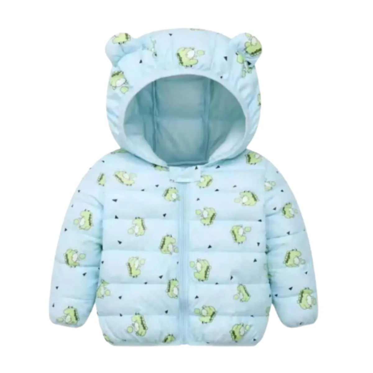 JUMP KIDS - Parka Con Capucha Y Mangas Larga Niño Dinosaurio Azul Claro Jump Kids