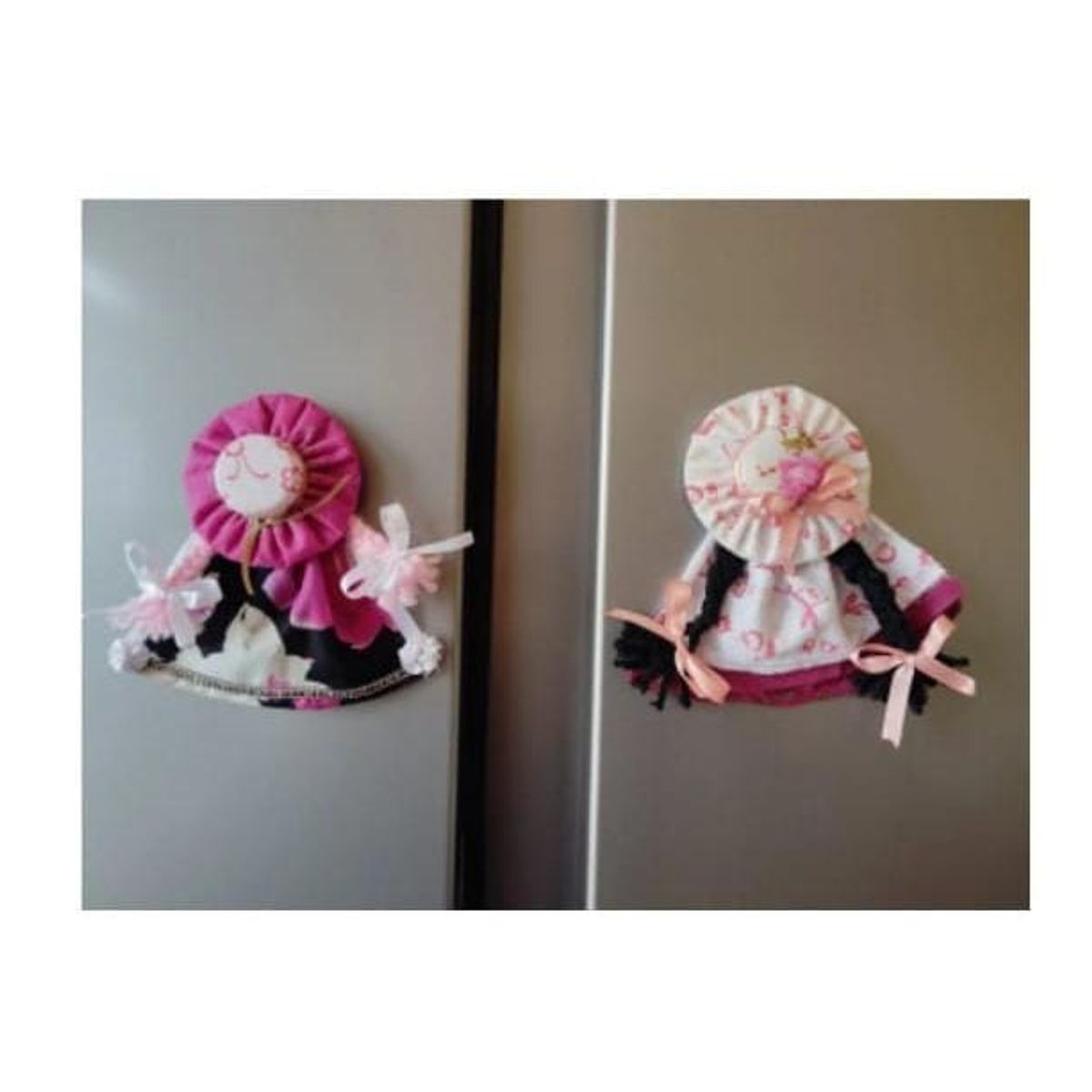 GENERICO - PACK 2 Lindos Imanes  Muñecas Para Refrigerador , Marcos de Puertas .