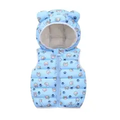 JUMP KIDS - Parka Con Capucha Sin Mangas Niño Oso Azul Claro