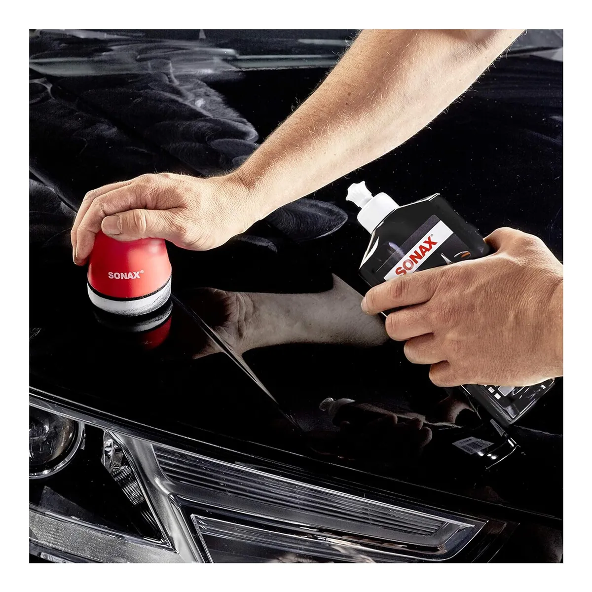 SONAX - Cera Abrillantadora Sonax Polish & Wax Color Negro 500 ml