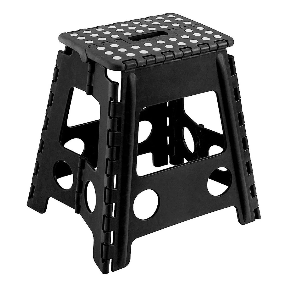 GENERICO - Taburete Plegable Banquito Portátil Piso Escalar 39cm Negro