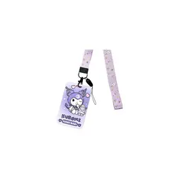 GENERICO - Porta Credencial Creativo para Niña y Mujer en Colores Lila Morado