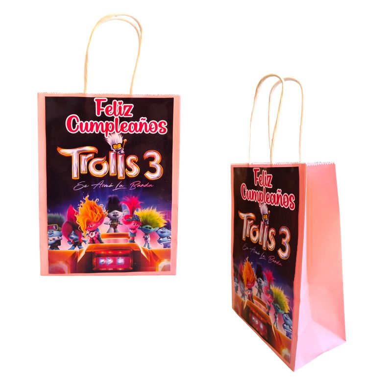 GENERICO - Bolsas para Dulces Temática Troll 12u